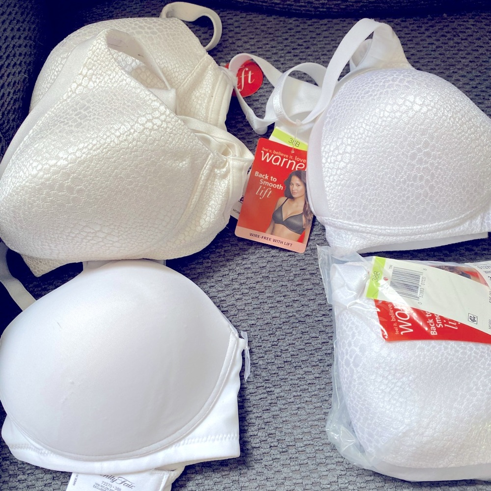 Lot of 5 Bras. 2 new,  3 gently used all size 38B.